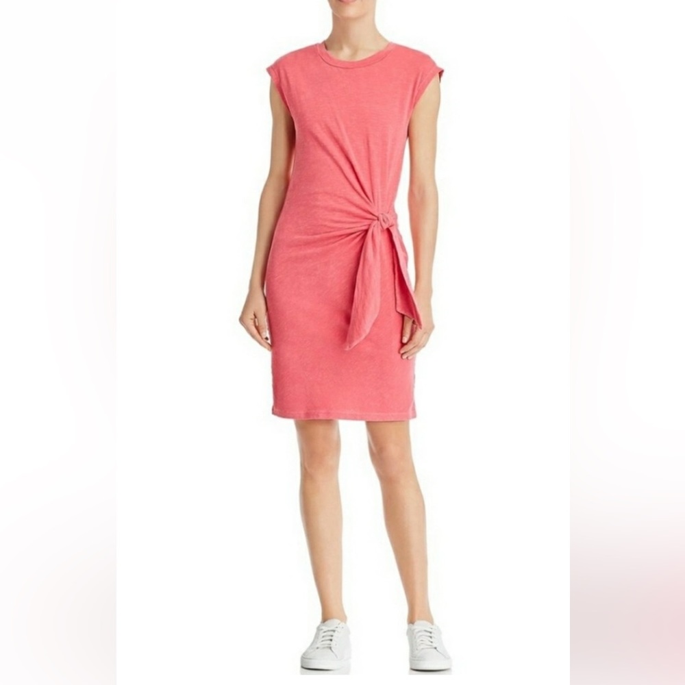 Sundry Mauve Pink Side Tie Tshirt Dress
